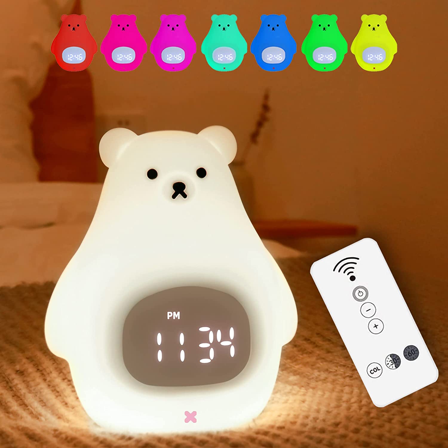 Kung Fu Chicken Cute Night Light Alarm Clock