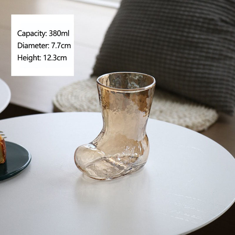 Boot Shoes Shaped Glass Cup